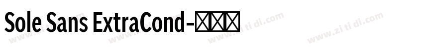 Sole Sans ExtraCond字体转换